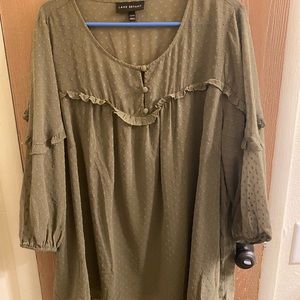 Lane Bryant blouse. Size 22/24. Olive green